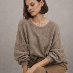 Garnet Hill 100% Cashmere Cape Sweater, Batwing Oversized  Luxe